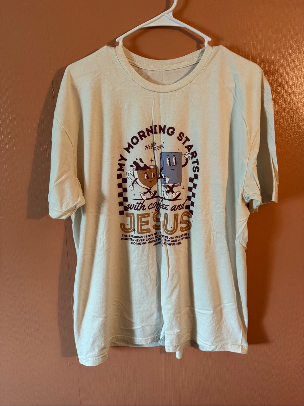 Eternal Light βCoffee & Jesusβ Graphic Tee β XL